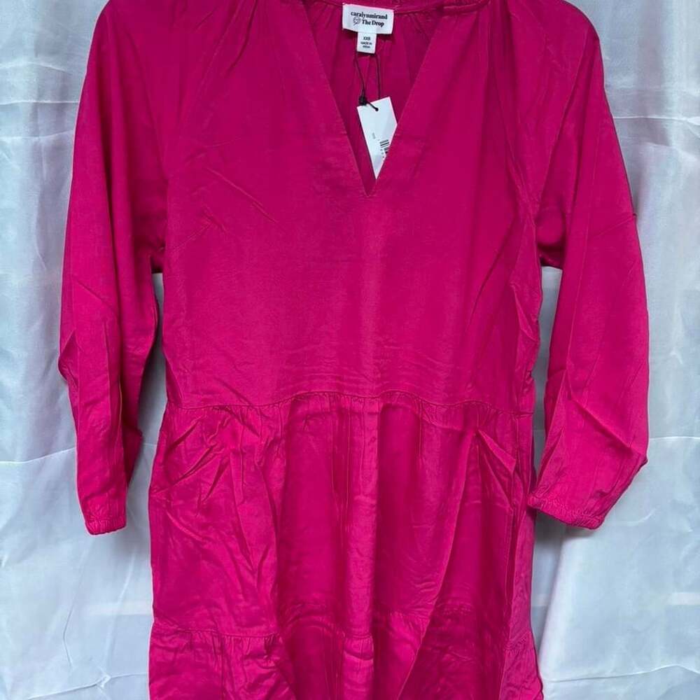 The Drop Caralynmirand Hot Pink Tiered Mini Dress